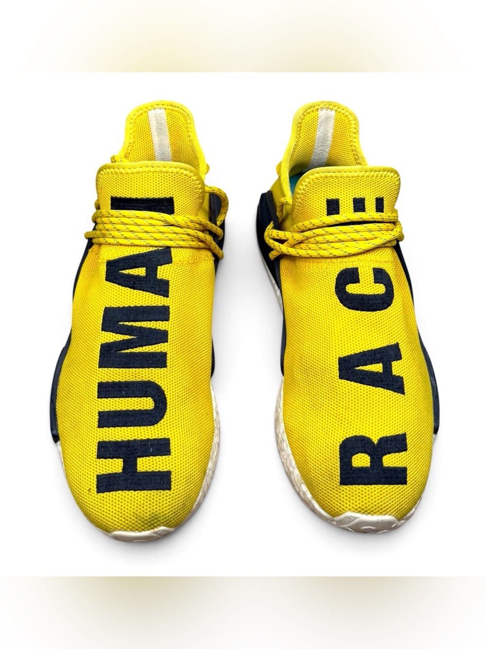 Adidas Human Race HU Pharrell NMD Sneakers Shoes Yellow Black Men Size 9 BB0619